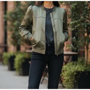 Hinge Lightweight Jacket Women's Size 1 Extra Small Lime Green Full Zip